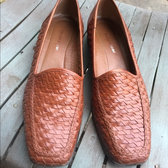 woven leather loafers womens